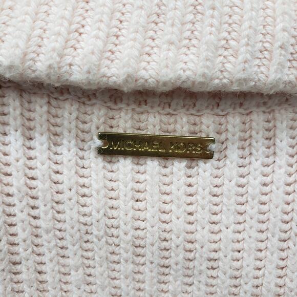 Michael Kors Shaker Sleeveless Cowl neck Turtleneck Sweater XS Cotton Blush Pink - Picture 10 of 12